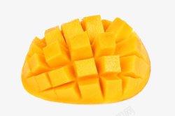 美味芒果干片特写切开的芒果微距特写高清图片