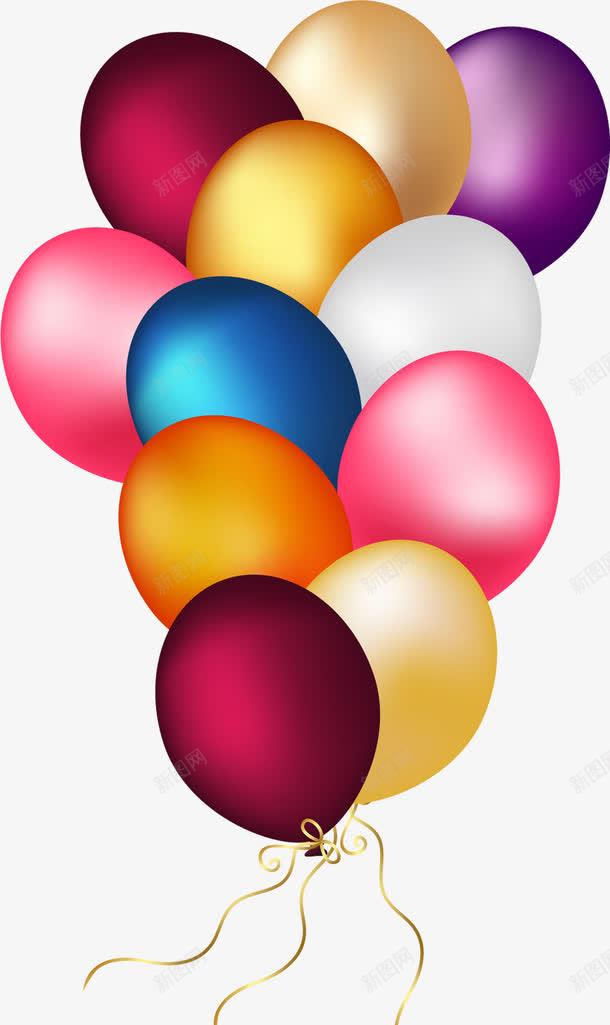 彩色手绘气球新年装饰png免抠素材_新图网 https://ixintu.com 彩色 新年 气球 装饰