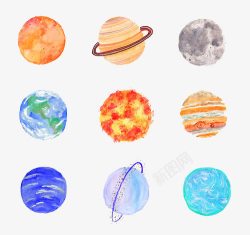 卡通土星星球系列高清图片