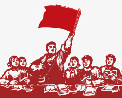 抗日战争英雄红军革命绘画高清图片