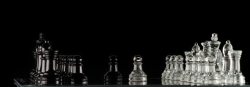 水晶棋子国际象棋棋子高清图片