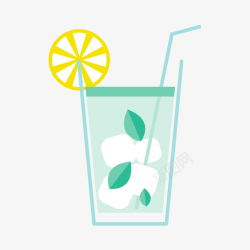 黄色的杯子绿色圆柱饮料杯子元素矢量图图标高清图片