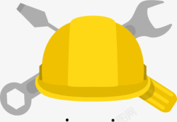 灰色螺丝刀劳动节黄色安全帽图标高清图片