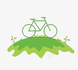 市民绿色环保自行车高清图片