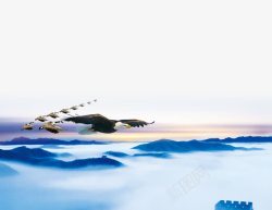 大雁南飞素材