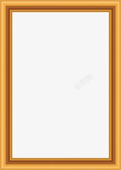 镀金色框架原木长方形相框高清图片