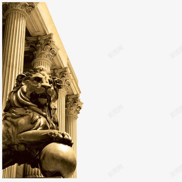 欧式建筑png免抠素材_新图网 https://ixintu.com 建筑 欧式 石狮子 雕塑