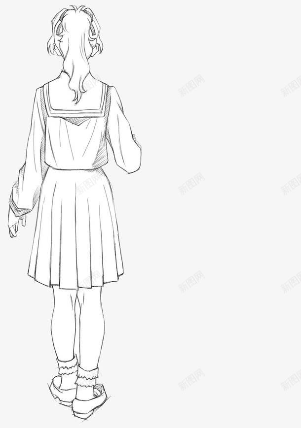 背景女孩学生png免抠素材_新图网 https://ixintu.com 上学 女孩 女生 学生 学生背影 校服 背影 背景女孩学生下载