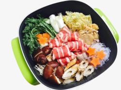 传统木炭锅寿喜锅日式料理高清图片