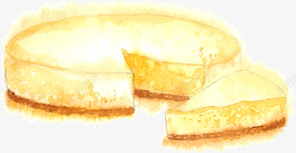 手绘水彩奶酪蛋糕png免抠素材_新图网 https://ixintu.com waffle 华夫饼 奶油美食 奶酪 形状 插画 果酱 烘焙 甜品 糕点 食品 饼干