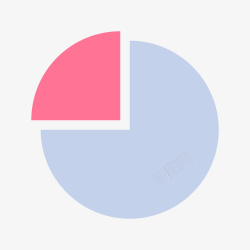 扇形图标灰色扁平化圆形数据分析图标高清图片