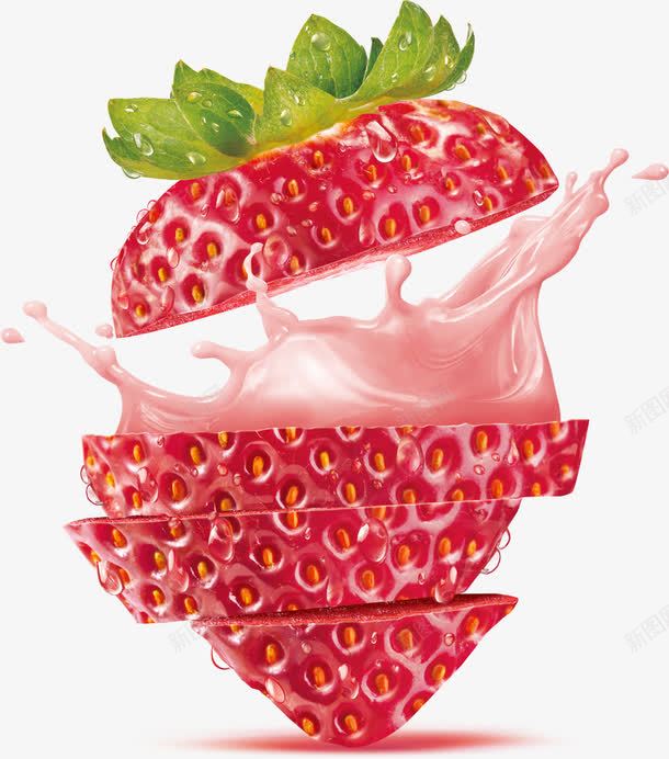 飞溅的草莓汁图png免抠素材_新图网 https://ixintu.com 水果 牛奶 草莓 飞溅的草莓汁