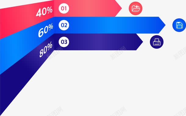 彩色数值箭头png免抠素材_新图网 https://ixintu.com 免抠PNG 彩色 指标 数值 标签 百分比 箭头 装饰图案