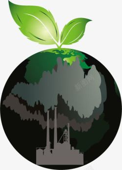 绿叶上的创意地球图片环保公益矢量图高清图片