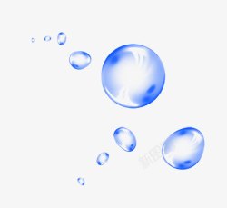 蓝色海浪背景装饰晶莹水泡高清图片