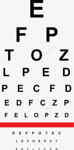 视力测验表黑色简约视力检测表图标高清图片