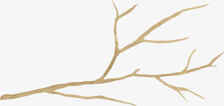 干枯树枝卡通手绘树枝树木高清图片