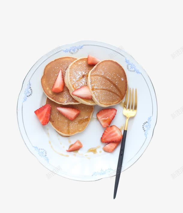 草莓松饼png免抠素材_新图网 https://ixintu.com 下午茶 松饼 甜品 草莓