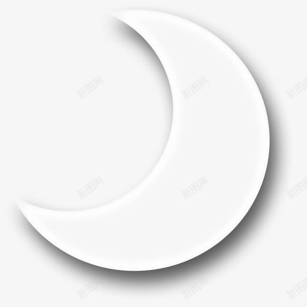 月亮png免抠素材_新图网 https://ixintu.com 明月 月亮 月牙 边框 阴影