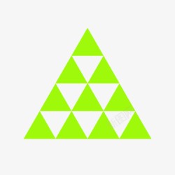 白色三角型绿色白色相间正三角形图案高清图片