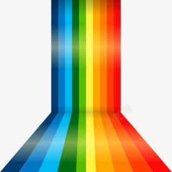 彩色铅笔彩虹颜色装饰七色彩虹矢量图高清图片