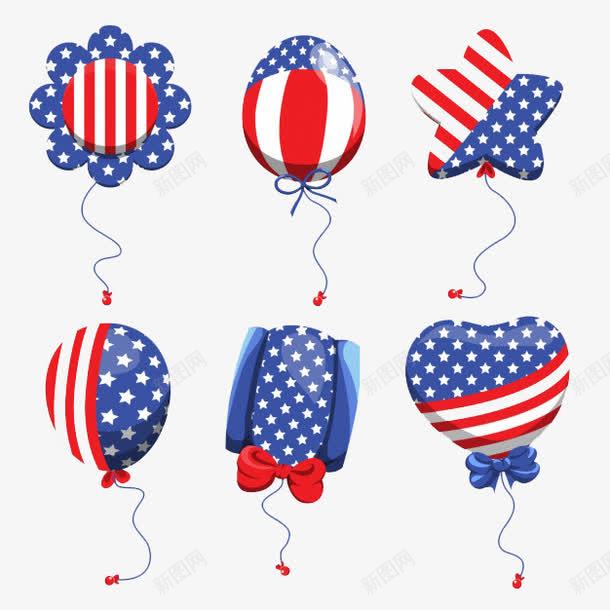 美国国旗png免抠素材_新图网 https://ixintu.com 元素 国旗 形状 气球