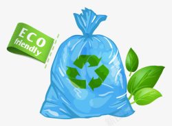 环保垃圾袋回收塑料袋绿色高清图片