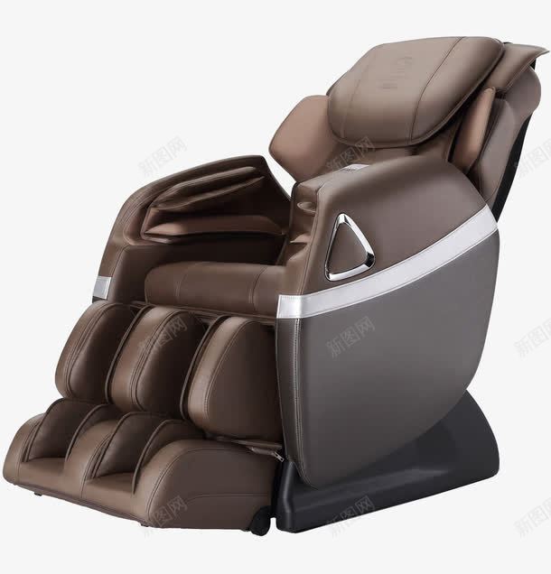 棕色按摩椅png免抠素材_新图网 https://ixintu.com 产品实物 保健用品 多功能椅子 按摩 舒服 高档的椅子