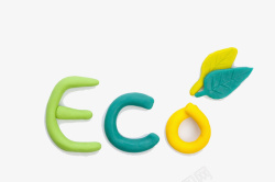 字母ECO橡皮泥形状字母高清图片