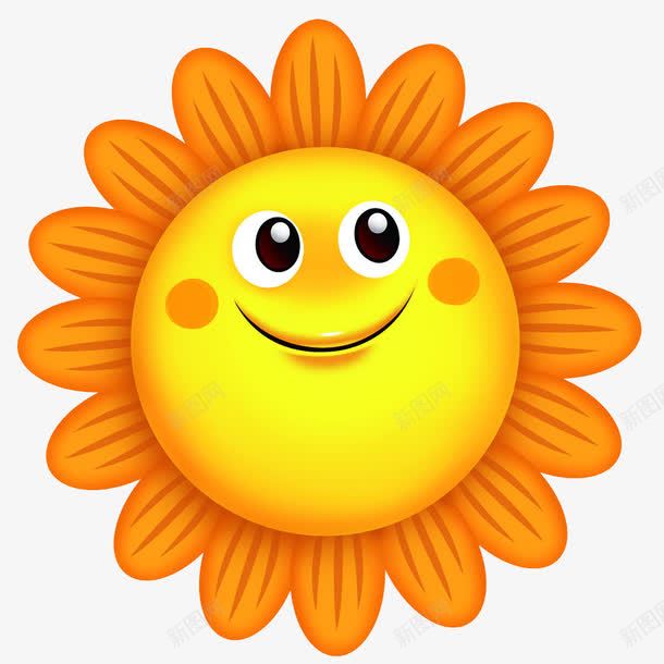 太阳花png免抠素材_新图网 https://ixintu.com 向日葵 图案 太阳 小太阳表情 微笑 笑脸花朵 花朵