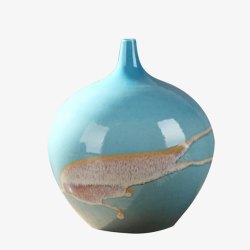 圆型小口陶瓷花瓶素材