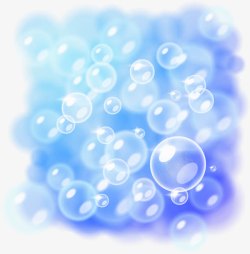 蓝色肥皂精美气泡背景高清图片