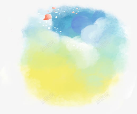 水彩画png免抠素材_新图网 https://ixintu.com 文本框水彩晕染渐变
