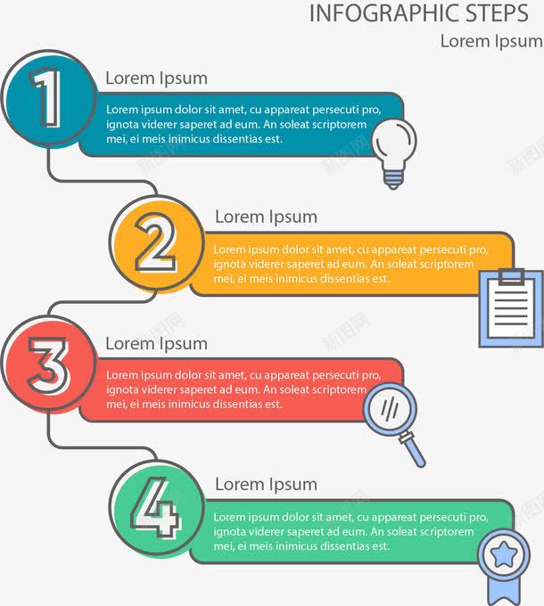 手绘步骤标签png免抠素材_新图网 https://ixintu.com PPT 彩色 扁平 手绘 数字标签 横幅 步骤标签