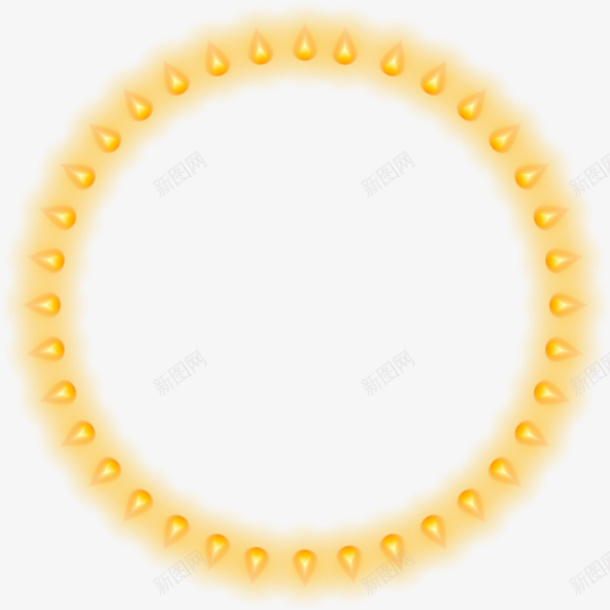 黄色光芒圆圈png免抠素材_新图网 https://ixintu.com 光芒 免抠PNG 圆圈 梦幻 边框纹理 黄色
