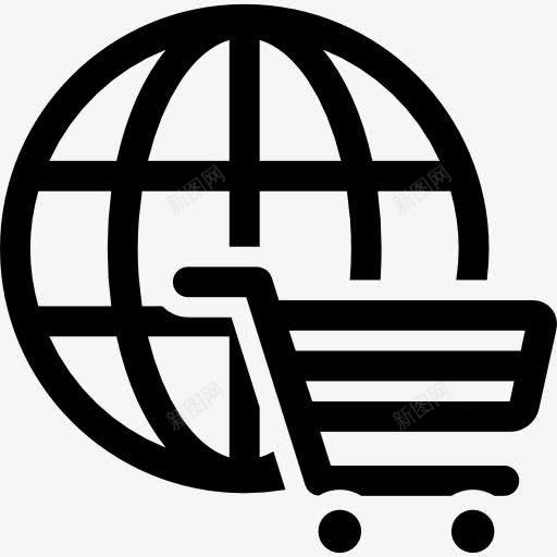 全球商务图标png_新图网 https://ixintu.com 商务 环球购物 购物 购物车 采购 销售
