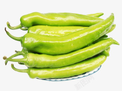 绿色虎皮兰辣尖椒蔬菜食材料理高清图片