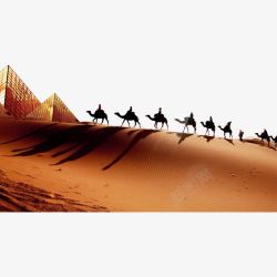 金字塔沙漠骆驼图素材