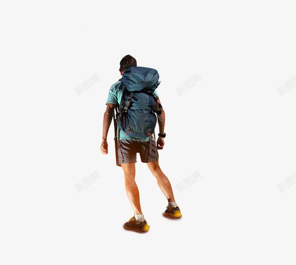 背背包的人png免抠素材_新图网 https://ixintu.com 户外 海报 登山 背背包的人