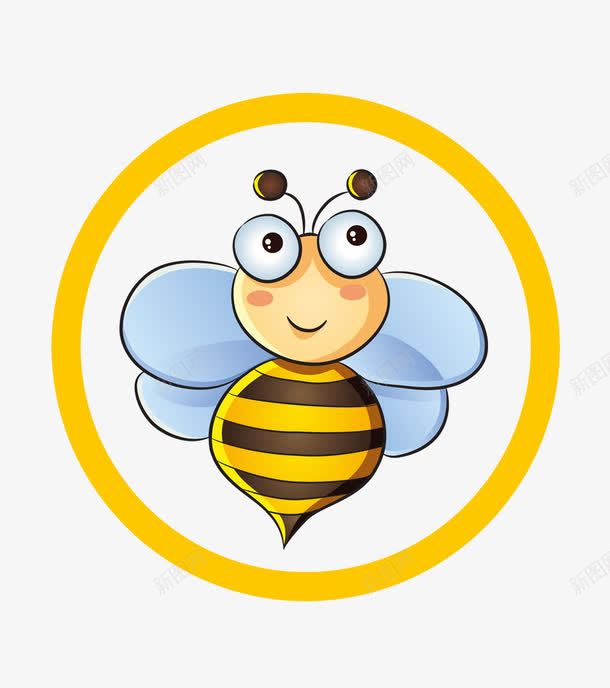 小蜜蜂标志图标png_新图网 https://ixintu.com 可爱 图标 小蜜蜂 蜂类 飞舞 黄色