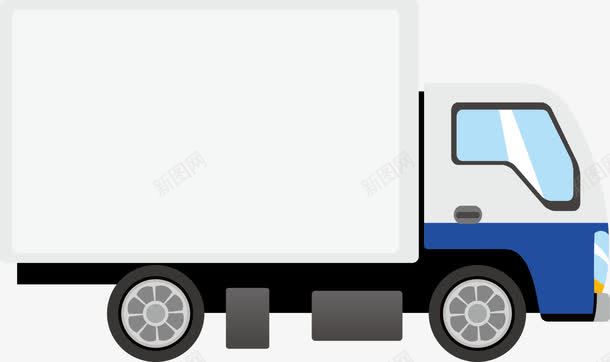 蓝色卡通卡车png免抠素材_新图网 https://ixintu.com 免抠PNG 卡车 卡通 蓝色 装饰图案 货车