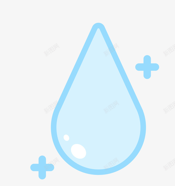 加号清洁护理图标png_新图网 https://ixintu.com 乳状 干净 打扫 打理 水滴形 洗手液 清扫 清洁 清洁和护理相关UI图标 清理 蓝色
