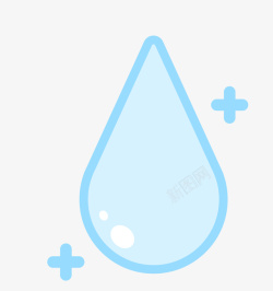 水滴形裸石加号清洁护理图标高清图片