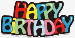 生日快乐字母图标生日字母卡通元素高清图片