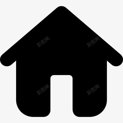 家居黑建筑符号图标png_新图网 https://ixintu.com 住宅 建筑 形状 房子 房屋 按钮 软图标 黑色