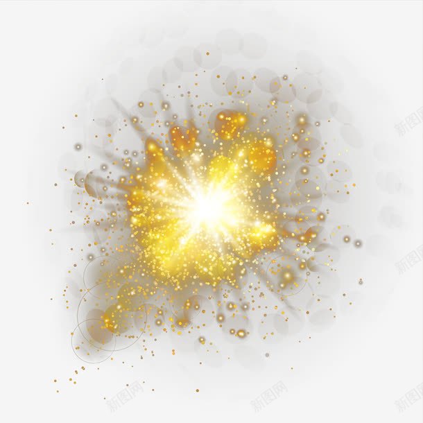 金色粒子光束png免抠素材_新图网 https://ixintu.com EPS 光束 合成元素 效果 粒子 金色