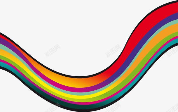 七彩弧形曲线png免抠素材_新图网 https://ixintu.com 七彩曲线 渐变弧形 简约弧形 线条纹理 美丽彩虹 装饰图案