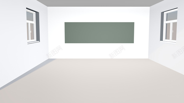 正视视角的教室png免抠素材_新图网 https://ixintu.com 房间 教室 空间 简洁