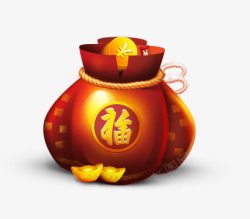 大小福袋钱袋元宝图片福袋高清图片