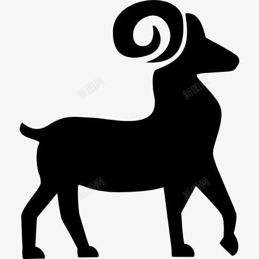白羊座的符号图标png_新图网 https://ixintu.com 动物 唯美山羊 山羊 标志 水墨山羊 白羊星座生肖包 符号 象征